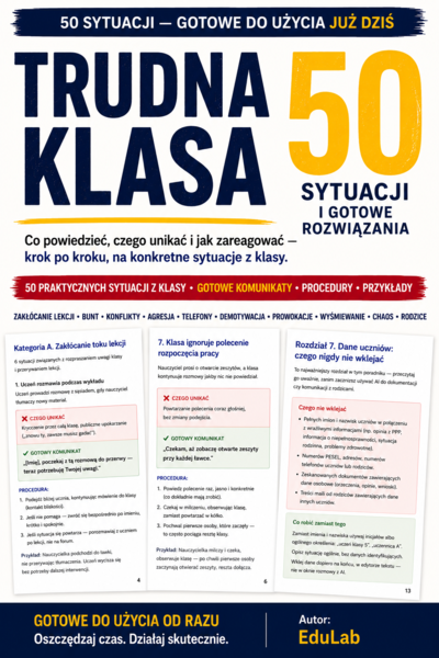 Trudna klasa - 50 sytuacji GOTOWE ROZWIĄZANIA