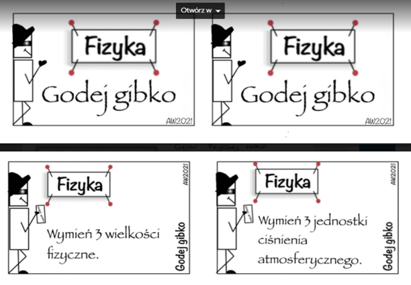 Godej gibko - fizyka