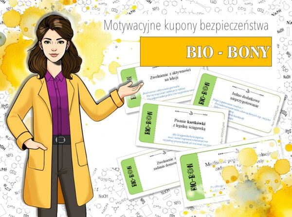 Klasa 5/Klasa 6/Klasa 7/Klasa 8 Biologia – BIO-BONY. Motywacyjne kupony bezpieczeństwa.
