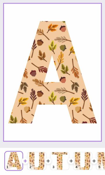 AUTUMN- literkowy baner girlanda