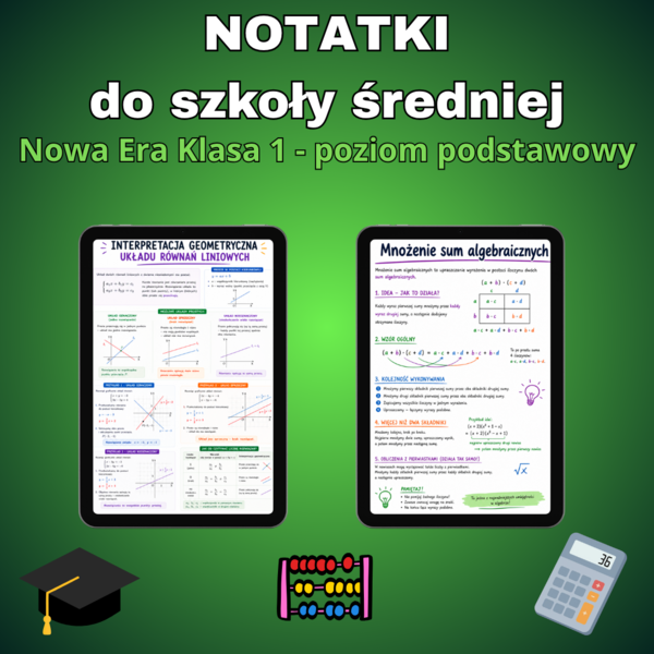 Notatki z matematyki do 1 klasy - Nowa Era 1P