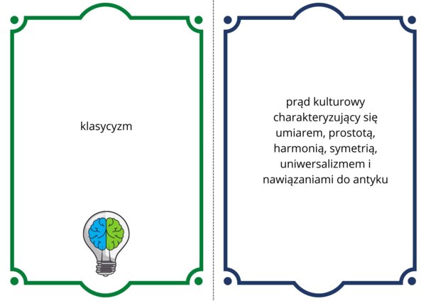 Fiszki oświecenie, 12 sztuk, pdf do druku