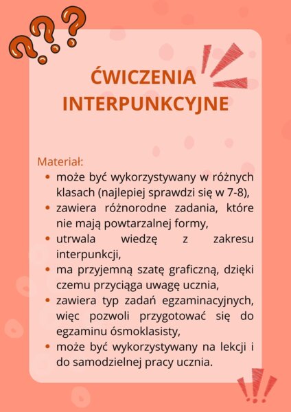 Ćwiczenia interpunkcyjne