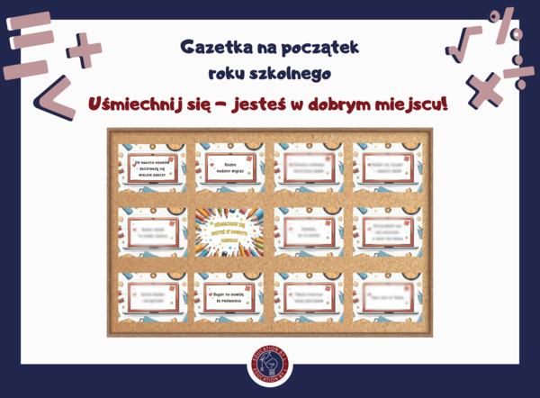 Uśmiechnij się - jesteś w dobrym miejscu! | Gazetka na początek roku szkolnego | Gotowy PDF do druku