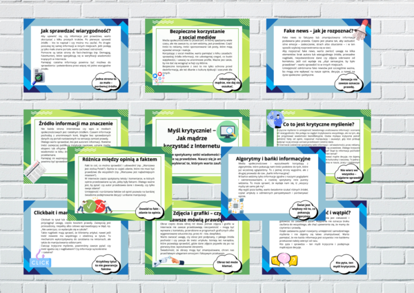 Gazetka "Myślenie krytyczne i bezpieczeństwo w sieci"