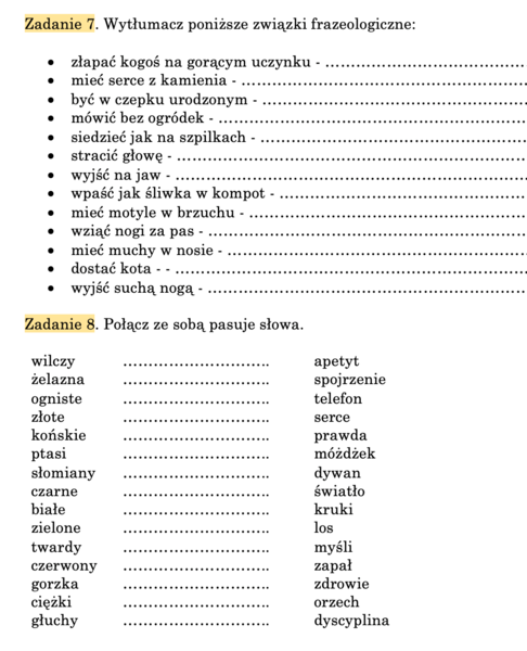 Ćwiczenia leksykalne