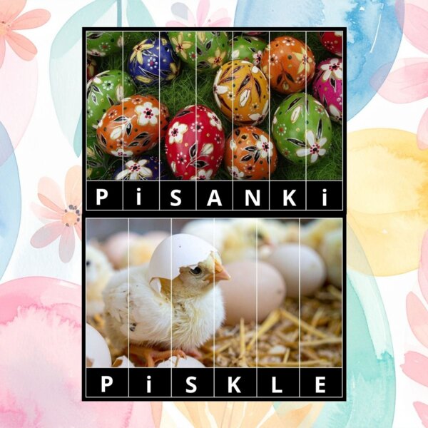 Wielkanocne układanki obrazkowo-wyrazowe
