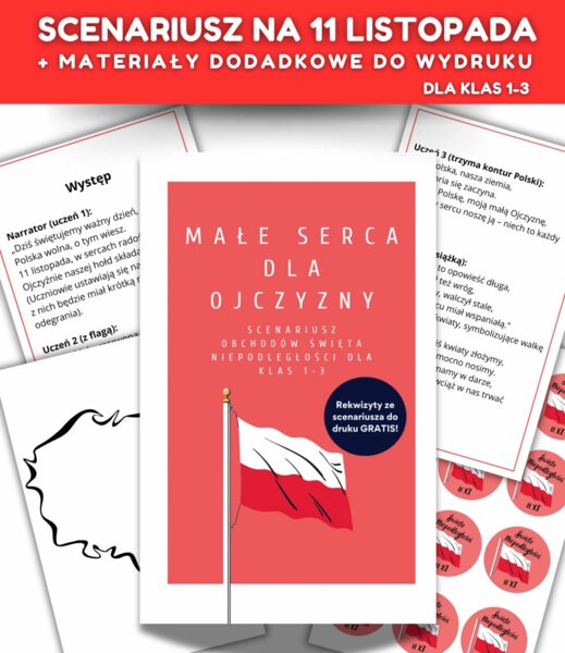 Małe Serca dla Ojczyzny - scenariusz na 11 listopada
