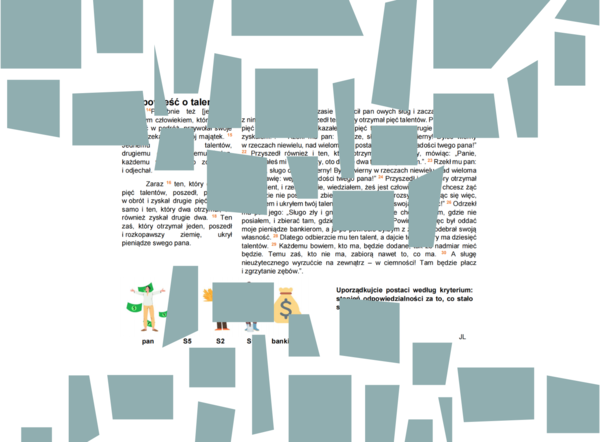 Przypowieść o talentach - odpowiedzialność za talenty