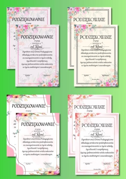 Podziękowanie dla Rodziców/Rodzica