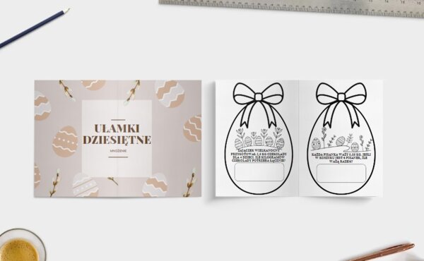 Mnożenie ułamków dziesiętnych - girlanda wielkanocna