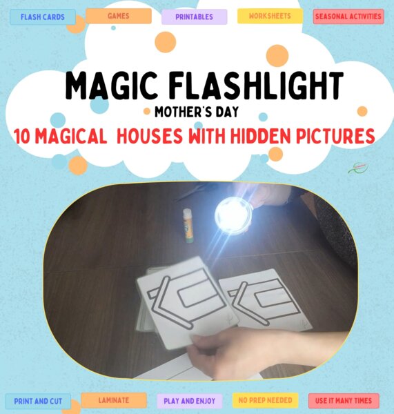 Dzień Matki prześwietlanki/ Mother's Day Magic flashlight = puzzle/ dobieranki/ prześwietlanki, dobre dla SPE na rewalidację/ ZR/ RI