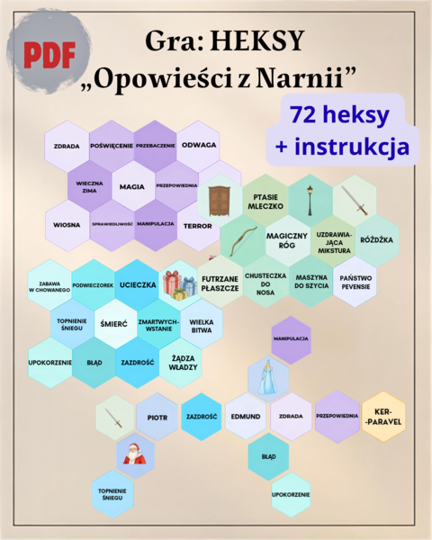 Gra HEKSY - "Opowieści z Narnii" (72 heksy)