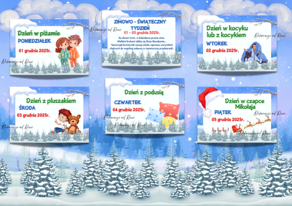 Zimowo -Świąteczny Tydzień wersja 1