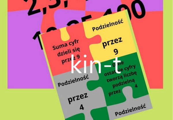 Cechy podzielności liczb - puzzle