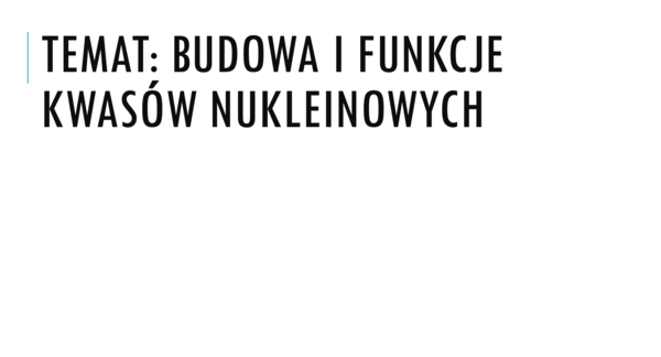 Prezentacja - Budowa i funkcje kwasów nukleinowych