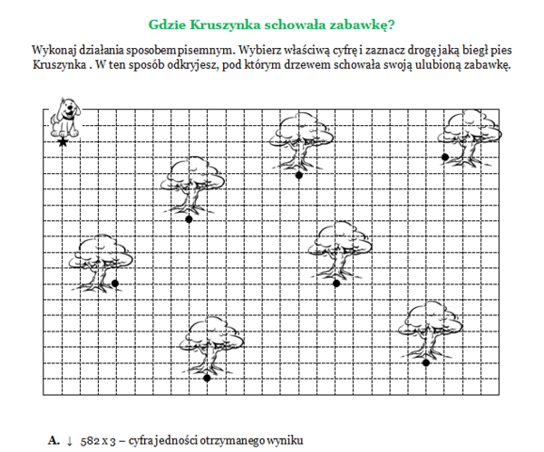 Matematyka. Gdzie Kruszynka schowała zabawkę?