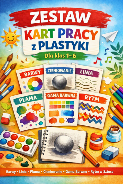 Karty pracy klasa 1-6  Barwa Cieniowanie Linia Plama Rytm