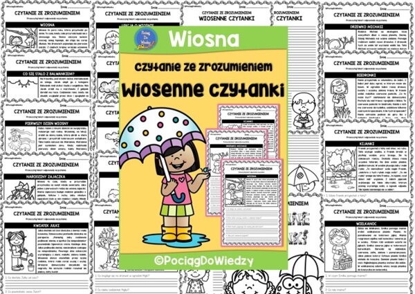 Czytanie ze zrozumieniem - Wiosenne czytanki