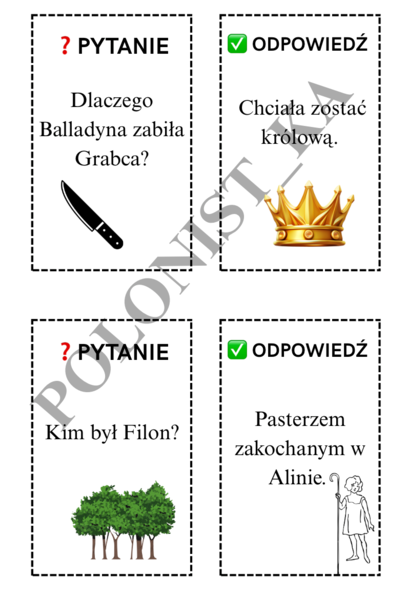 FISZKI - znajomość lektury "Balladyna"