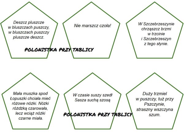 Łamańce jezykowe - głoska [sz}