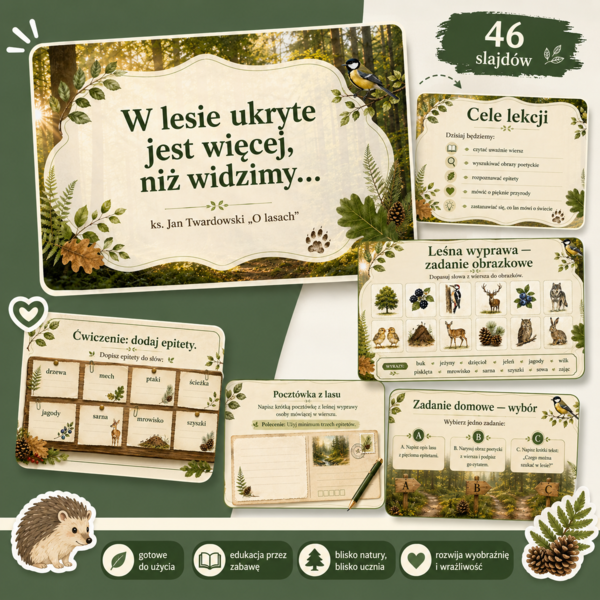 Prezentacja na lekcję. O LASACH, ks. Jan Twardowski