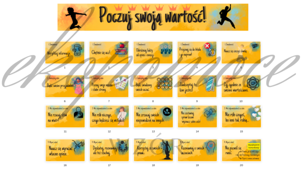 Gazetka szkolna na temat poczucia własnej wartości - PREZENTACJA GRATIS