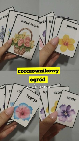 "Rzeczownikowy ogród" - gra dydaktyczna rodzaje rzeczowników
