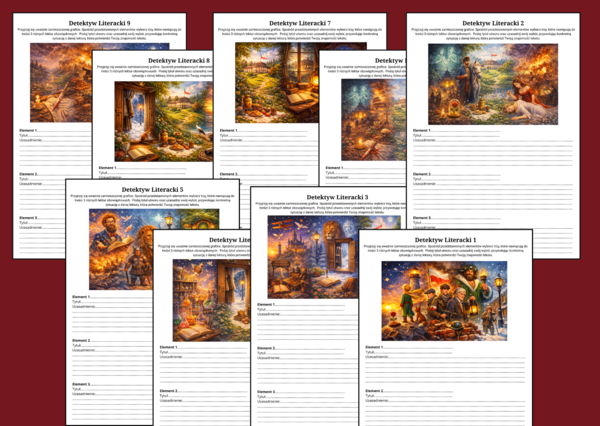 🕵️‍♂️Detektyw Literacki – karty pracy - kl. 7-8 - egzamin