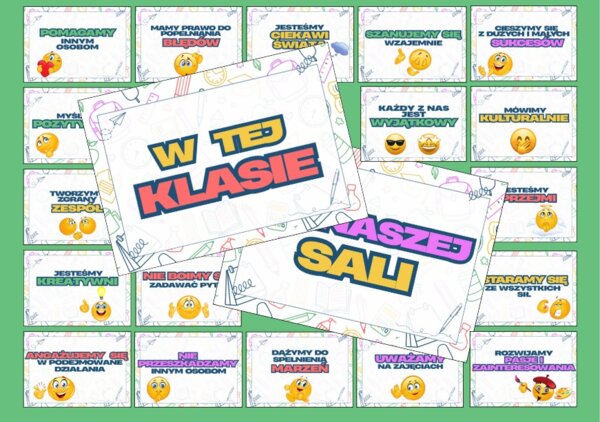 Gazetka, kodeks klasowy "W naszej klasie", "W naszej sali"