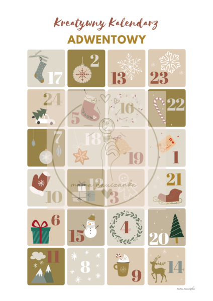 Kreatywny kalendarz adwentowy