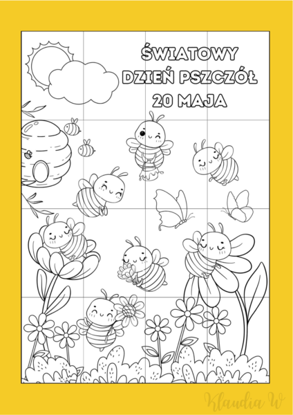 Kolorowanka XL, XXL - Dzień Pszczoły