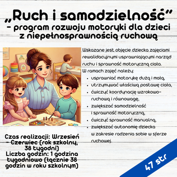 „Ruch i samodzielność” – program rozwoju motoryki dla dzieci z niepełnosprawnością ruchową