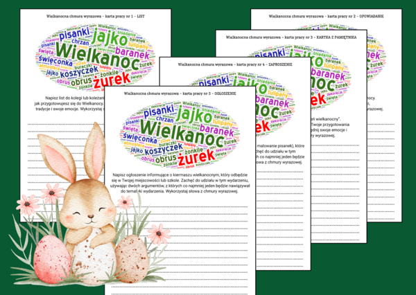🐣 WIELKANOC – karty pracy (kl. 4–8)