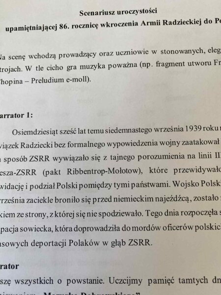 Scenariusz montażu słowno-muzycznego/akademia/apel 17 września