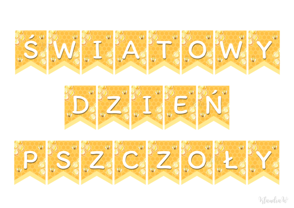 Światowy Dzień Pszczoły - girlanda