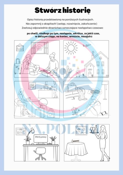 Stwórz historię - ćwiczenie twórczego pisania.