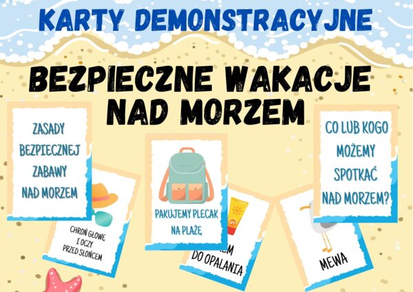 Ilustracje - BEZPIECZNE WAKACJE NAD MORZEM