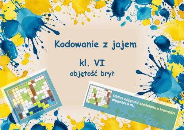 Kodowanie z jajem. Matematyka. Objętość graniastosłupów.