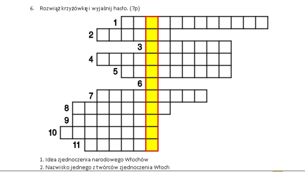 Sprawdzian - Europa i świat w XIX wieku