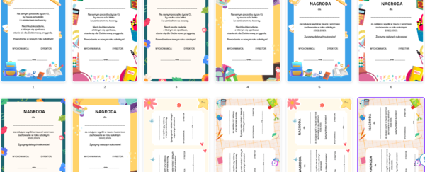 WKLEJKA Z DEDYKACJĄ DO KSIĄŻKI NA ZAKOŃCZENIE SZKOŁY/ PRZEDSZKOLA 2024/2025