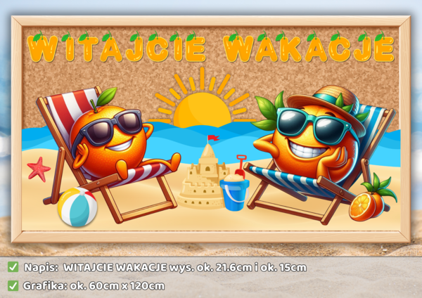 WITAJCIE WAKACJE - POMARAŃCZE - Dekoracja