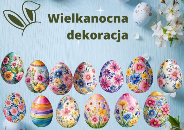 Wielkanocne pisanki dekoracja dwustronna