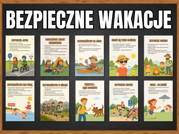 BEZPIECZNE WAKACJE - zestaw materiałów edukacyjnych