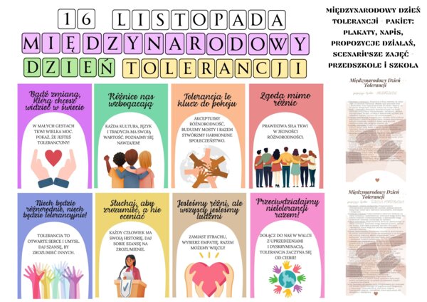 Międzynarodowy Dzień Tolerancji - pakiet materiałów