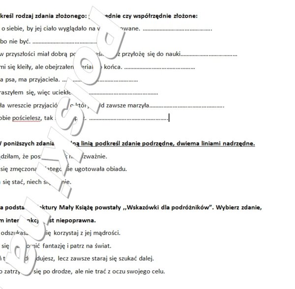 Kartkówka ze składni
