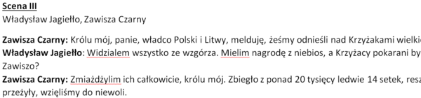 Bitwa pod Grunwaldem - inscenizacja, burza mózgów