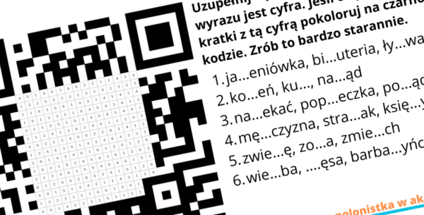 Ortograficzny kod QR z rz i ż
