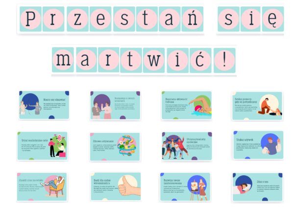 Pomysł na gazetkę szkolną na temat zdrowia psychicznego dzieci i młodzieży: Przestań się martwić! - Proste kroki do lepszego samopoczucia na co dzień