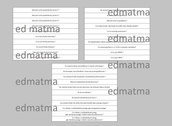E8 - Pytania teoretyczne jako powtórzenie przed egzaminem